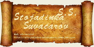 Stojadinka Suvačarov vizit kartica
